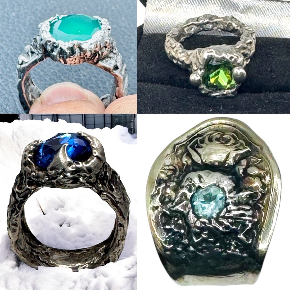 I create my pieces by incorporating mixed metals, mixed media & vintage jewelry - Picture 12 of 16